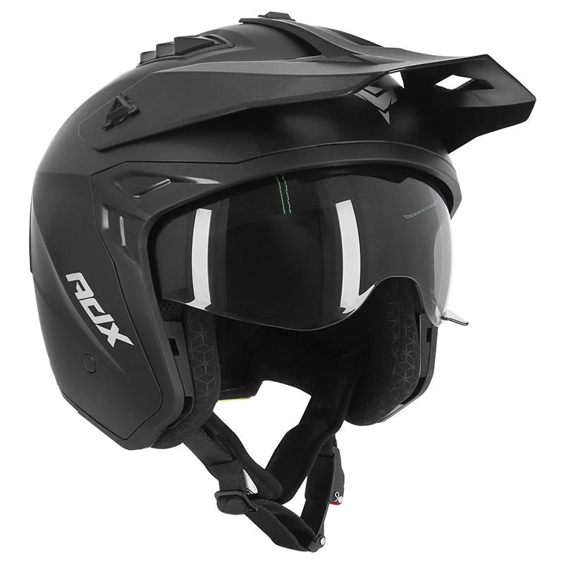 Casque Trial/Enduro ADX AT700 – Noir Mat Transformable avec Mentonnière Amovible (ECE 22.06)