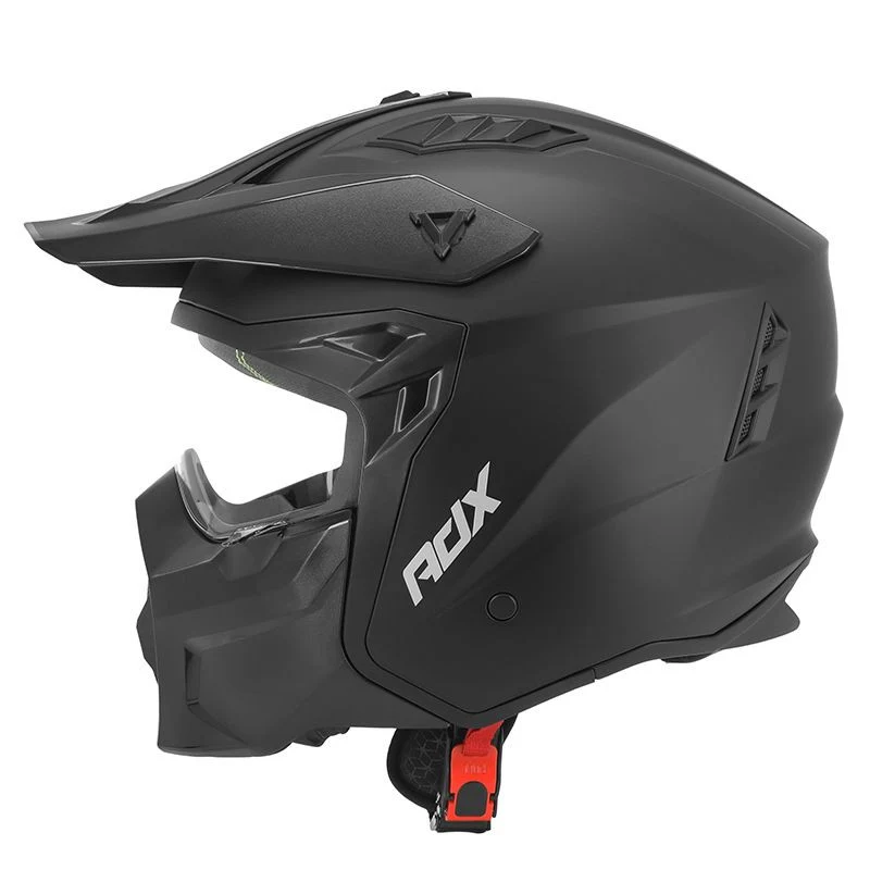 Casque Trial/Enduro ADX AT700 – Noir Mat Transformable avec Mentonnière Amovible (ECE 22.06)