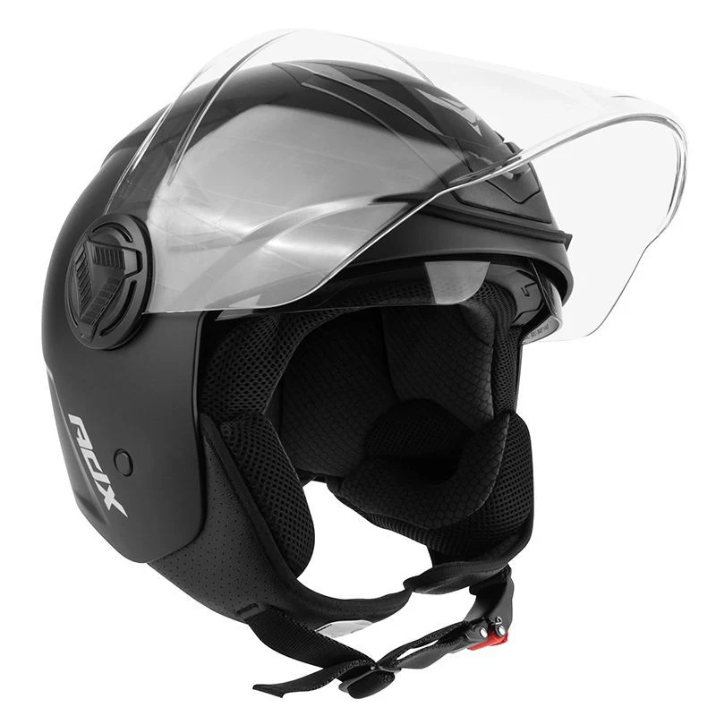 Casque Jet Noir Mat Double Écran – Scooter & Moto Urbain