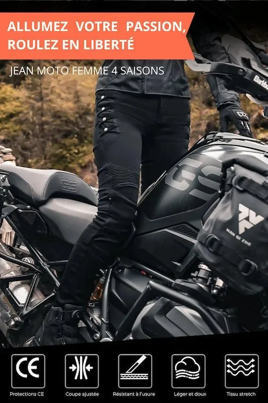 Pantalon Moto Femme Kevlar & Imperméable | RIDERIA™