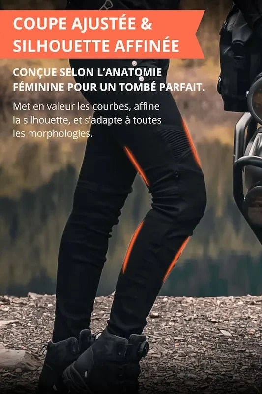 Pantalon Moto Femme Kevlar & Imperméable | RIDERIA™