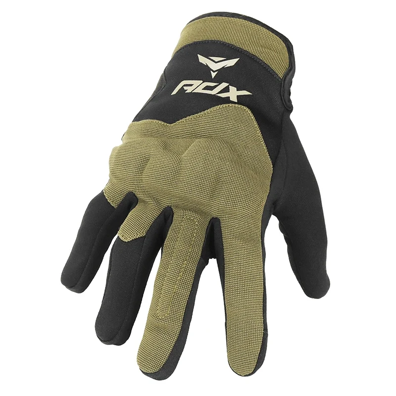 Gants Moto Printemps/Été StreetADX ™ | Noir Kaki (HOMOLOGUE)