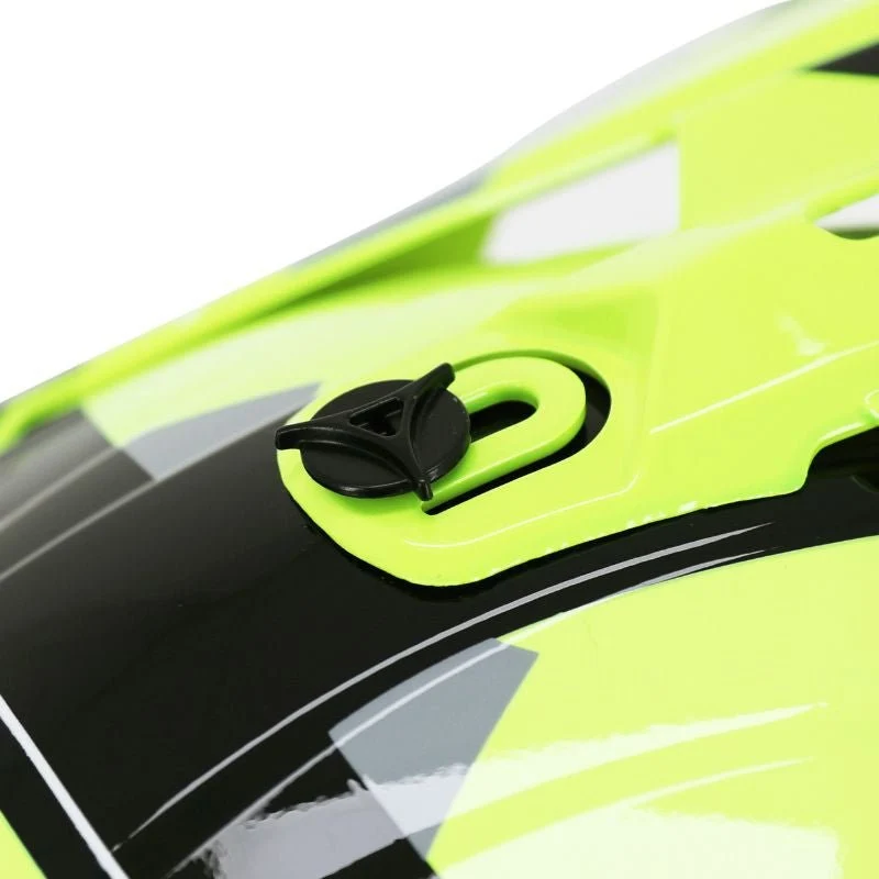 Casque Cross PROGRIP Adulte 3080 SPIRITS - Jaune Fluo/Gris