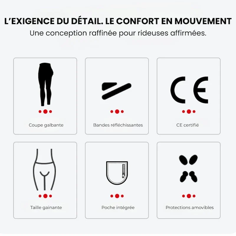 Legging moto été + Jupette avec protection CE2 | VALKYRIA™