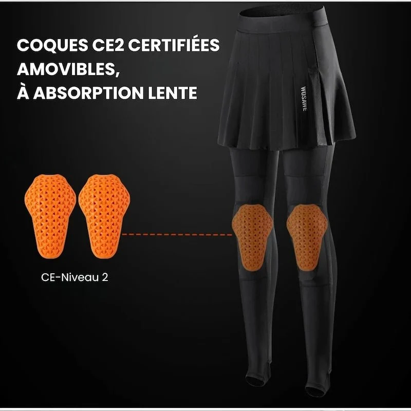 Legging moto été + Jupette avec protection CE2 | VALKYRIA™