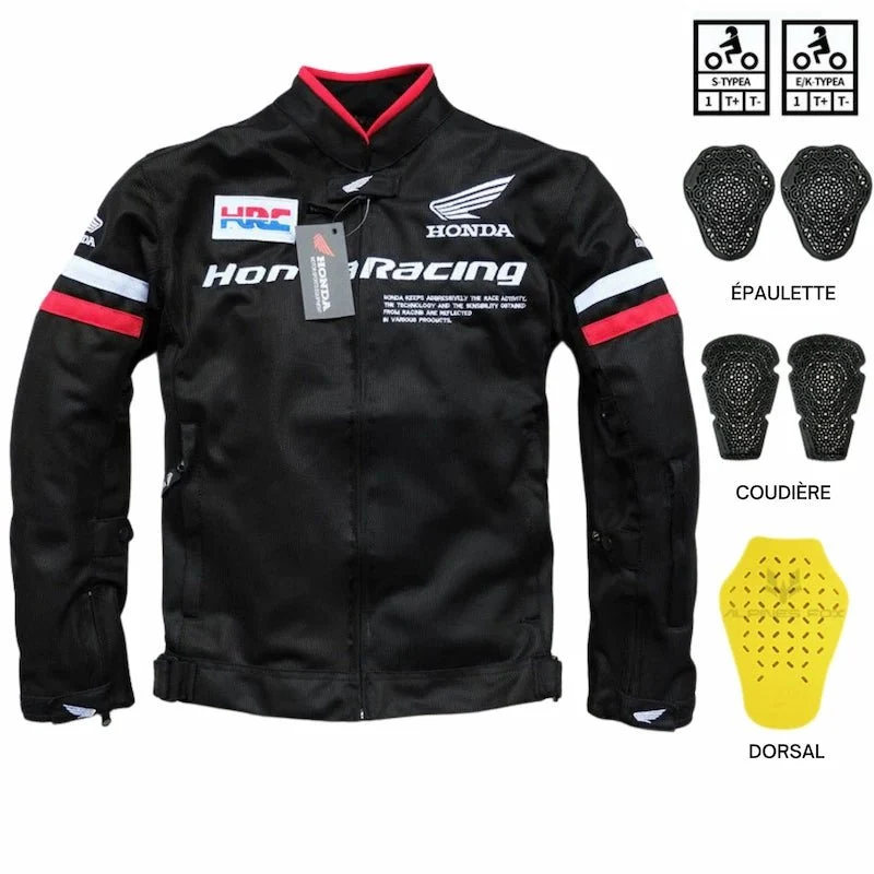 Veste moto été | Honda Racing HRC Noir