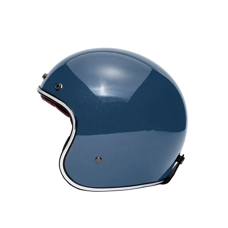Casque Moto Jet Rétro – Marko THE CLASSIC Bleu Rouge