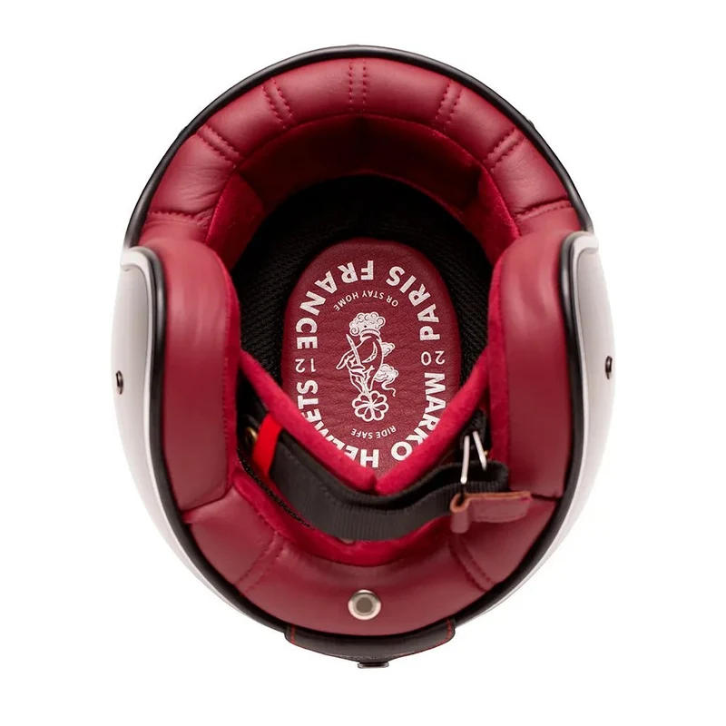 Casque Moto Jet Rétro – Marko THE CLASSIC Bleu Rouge