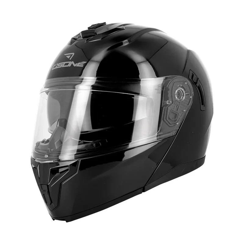 Casque Moto Modulable pour Touring - Noir Brillant