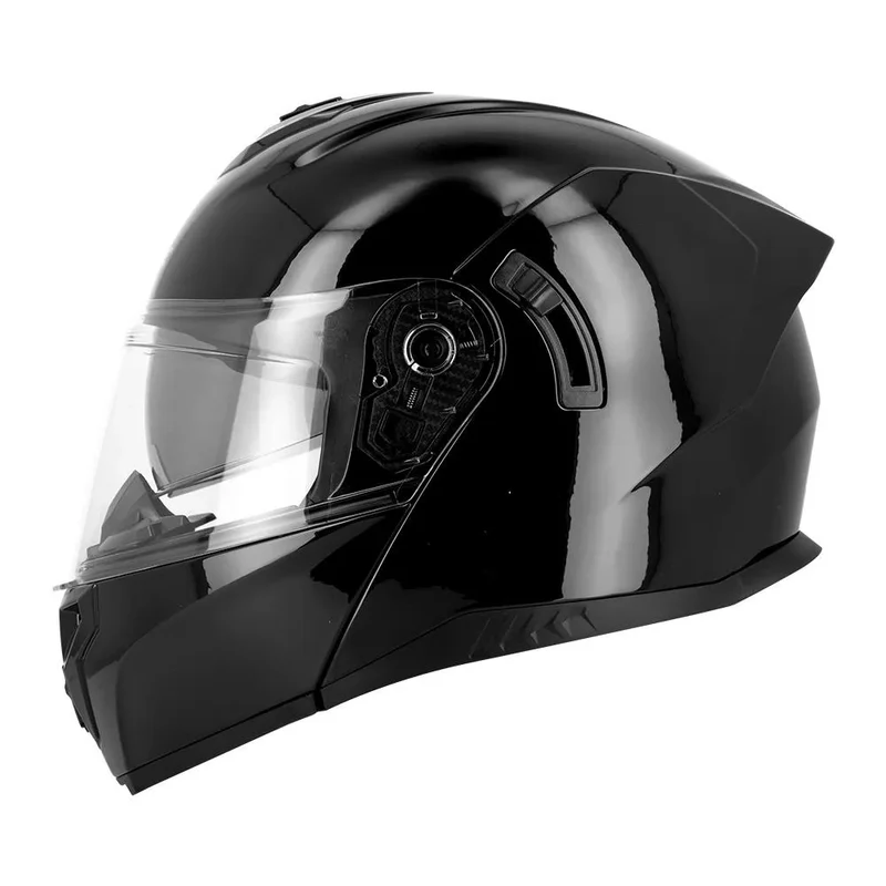 Casque Moto Modulable pour Touring - Noir Brillant