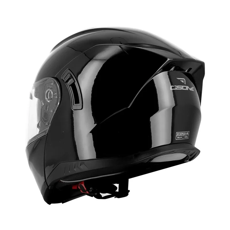 Casque Moto Modulable pour Touring - Noir Brillant