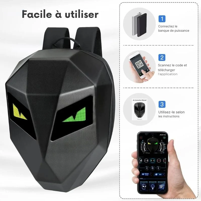 Sac a dos LED moto - King Biker