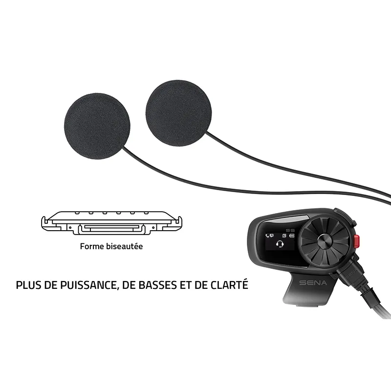 Intercom Moto SENA 5S10 – Bluetooth 5.1, Écran LCD, 700m, Son HD