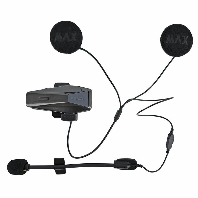 Intercom Moto ASMAX S2 – Bluetooth 5.4 - 8 Pilotes -15km- IP67