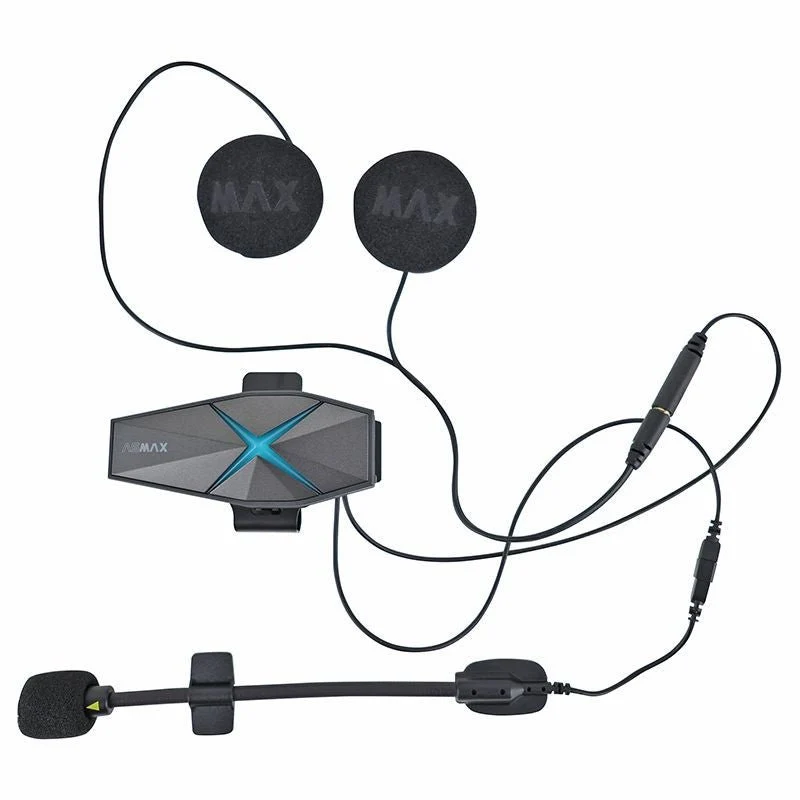 Intercom Moto ASMAX F1 Plus – MESH et Bluetooth 5.3, 10 Pilotes, 15 km, Son HD