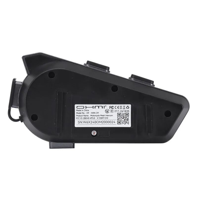 Intercom Moto Bluetooth 5.4 - ASMAX OHMI D9 | 6 Pilotes & 2 km