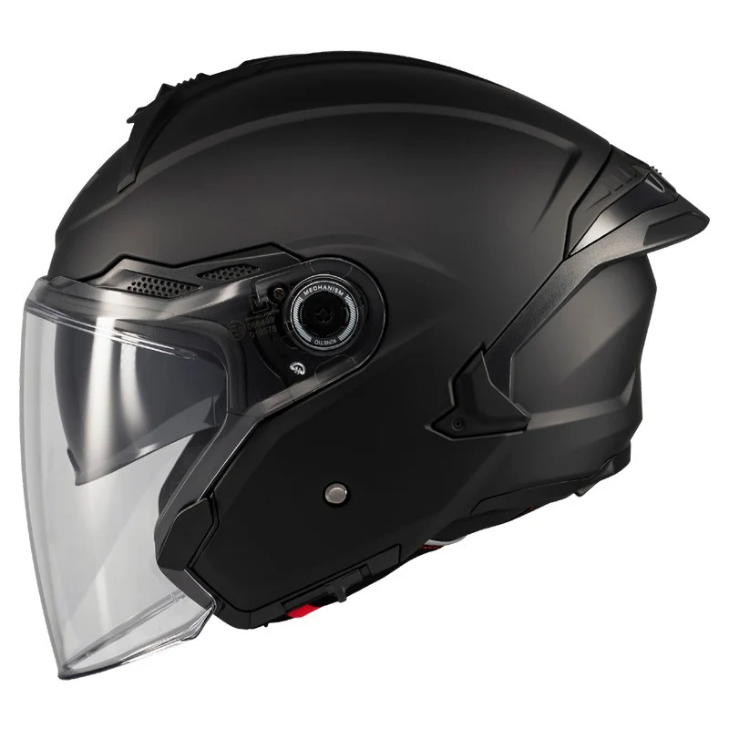 Casque jet avec visière solaire - COSMO Noir mat