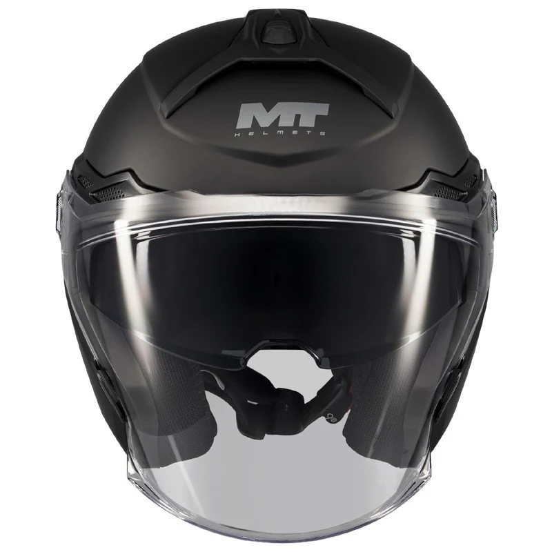 Casque jet avec visière solaire - COSMO Noir mat