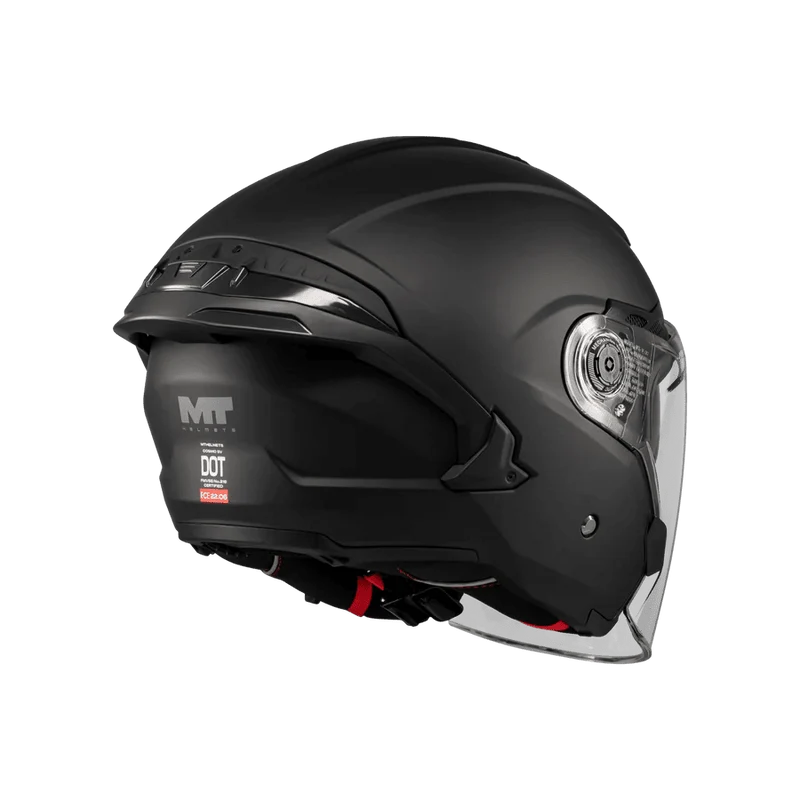 Casque jet avec visière solaire - COSMO Noir mat