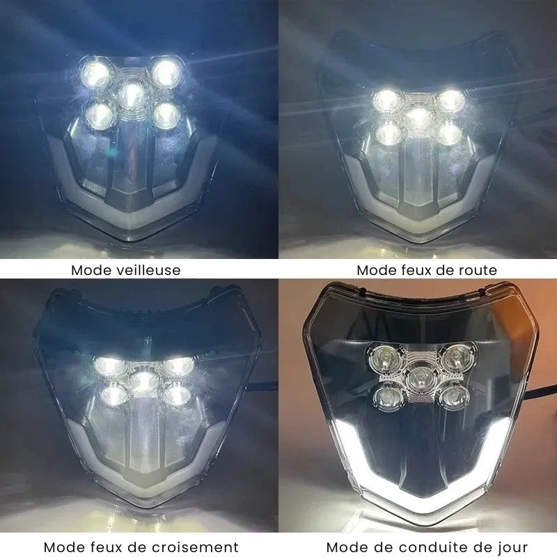 Plaque Phare LED KTM EXC XC SX MX - 3400 Lumens Motocross Enduro