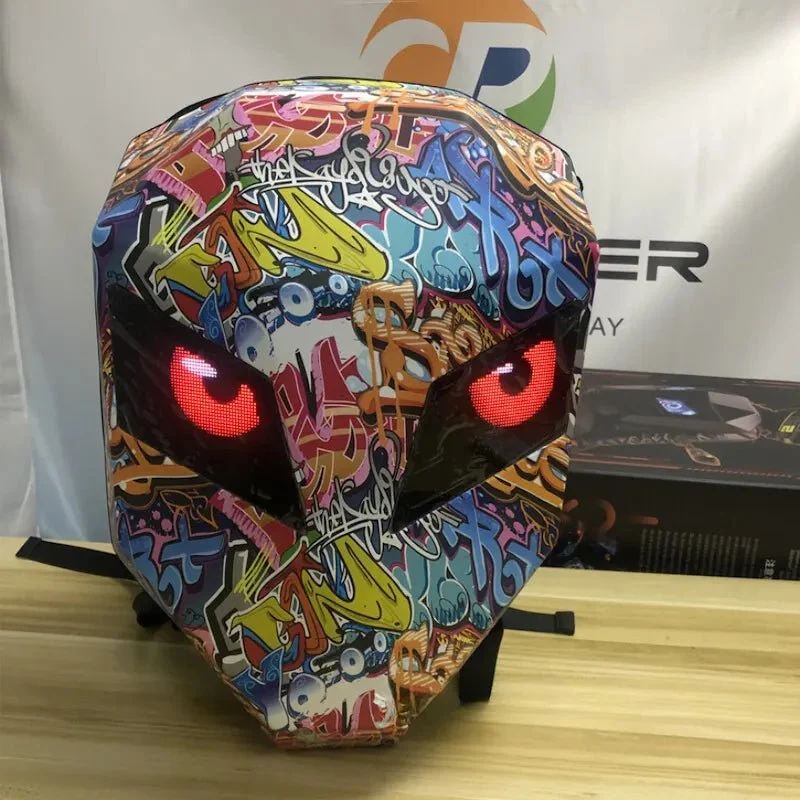 Sac à Dos Moto LED Graffiti – Design Urbain