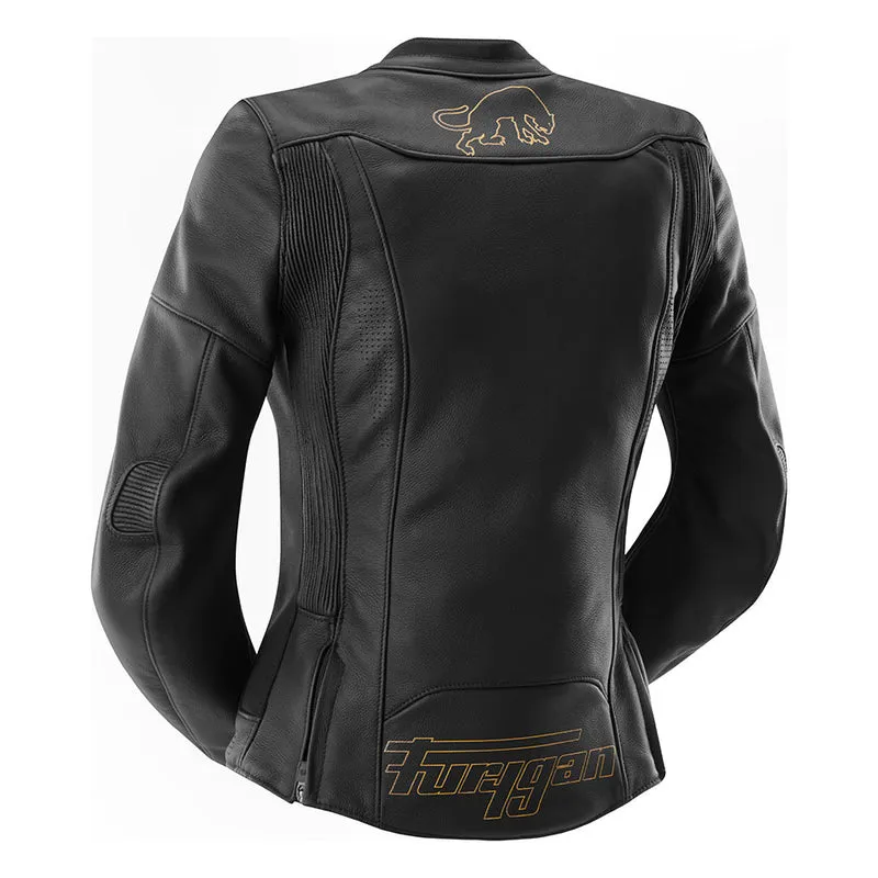 Blouson Moto Sport Femme Furygan ROMY — CE AAA Lady Racing Noir-Or