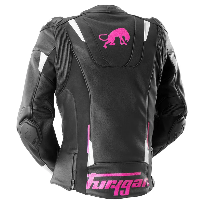 Blouson Moto Sport Femme Furygan RAPTOR LADY — CE AAA Noir-Blanc-Rose