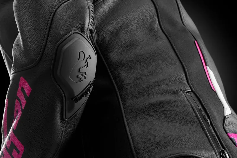 Blouson Moto Sport Femme Furygan RAPTOR LADY — CE AAA Noir-Blanc-Rose