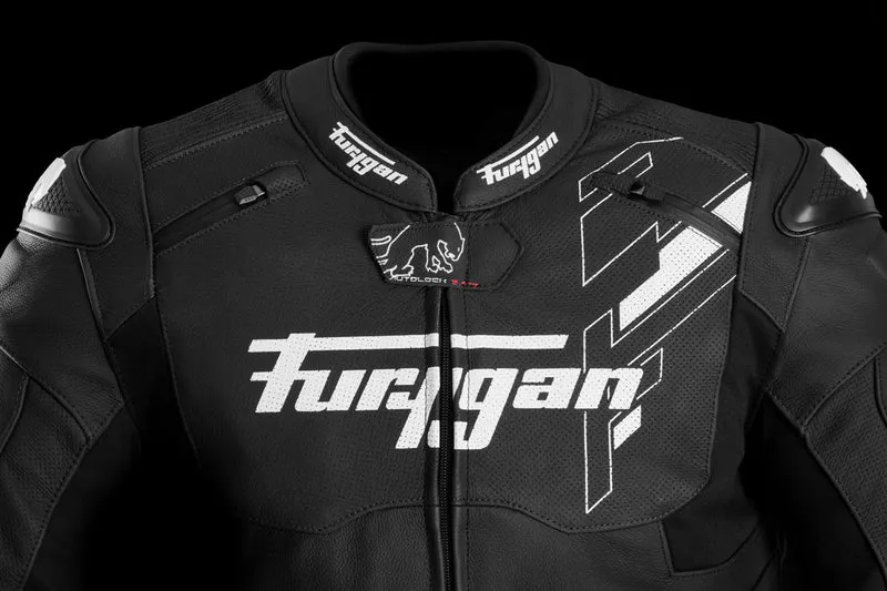 Blouson Moto Sport Furygan RAPTOR EVO 3 — CE AAA Référence Sport Noir-Blanc-Blanc