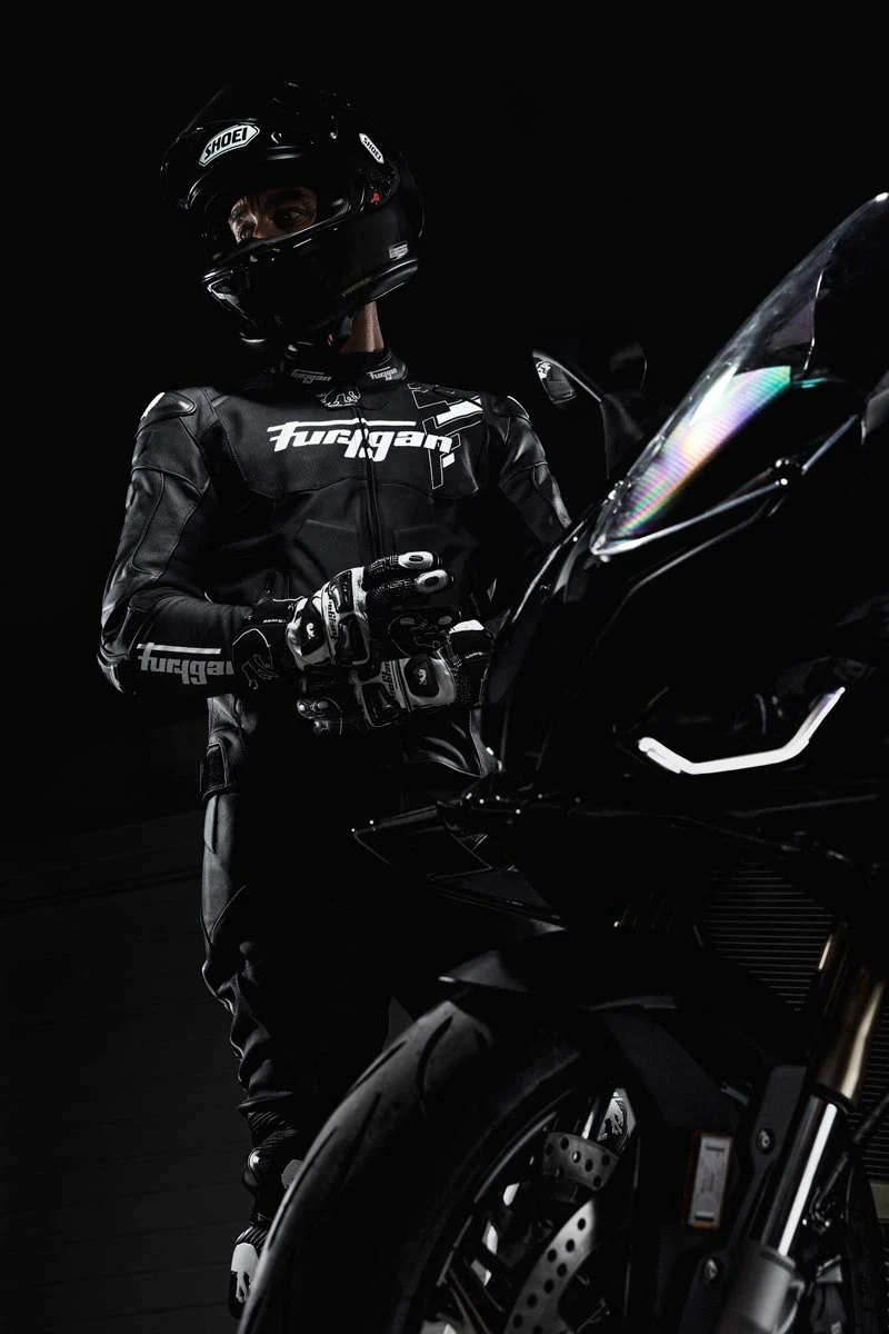 Blouson Moto Sport Furygan RAPTOR EVO 3 — CE AAA Référence Sport Noir-Blanc-Blanc