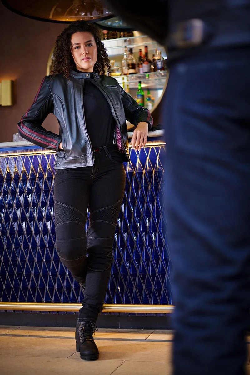 Pantalon Moto Femme Furygan PURDEY EVO SLIM Noir — CE A | Été