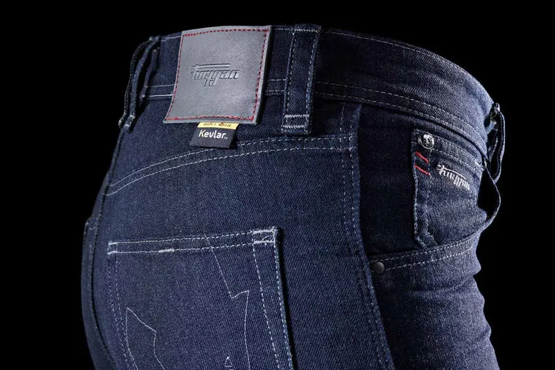 Pantalon Moto Femme Furygan NIKITA X KEVLAR® MOM FIT Dark-Blue — CE AA | Été