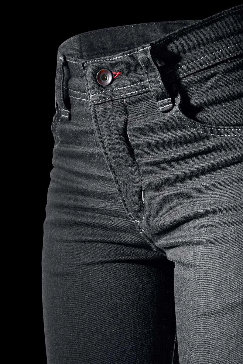 Pantalon Moto Femme Furygan NIKITA X KEVLAR® MOM FIT Carbone — CE AA | Été