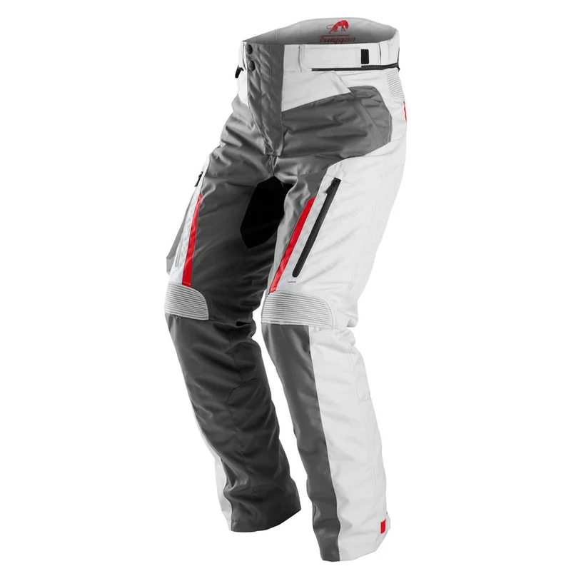 Pantalon Moto Homme Furygan KILLINGTON Gris-Pearl-Rouge — CE AA