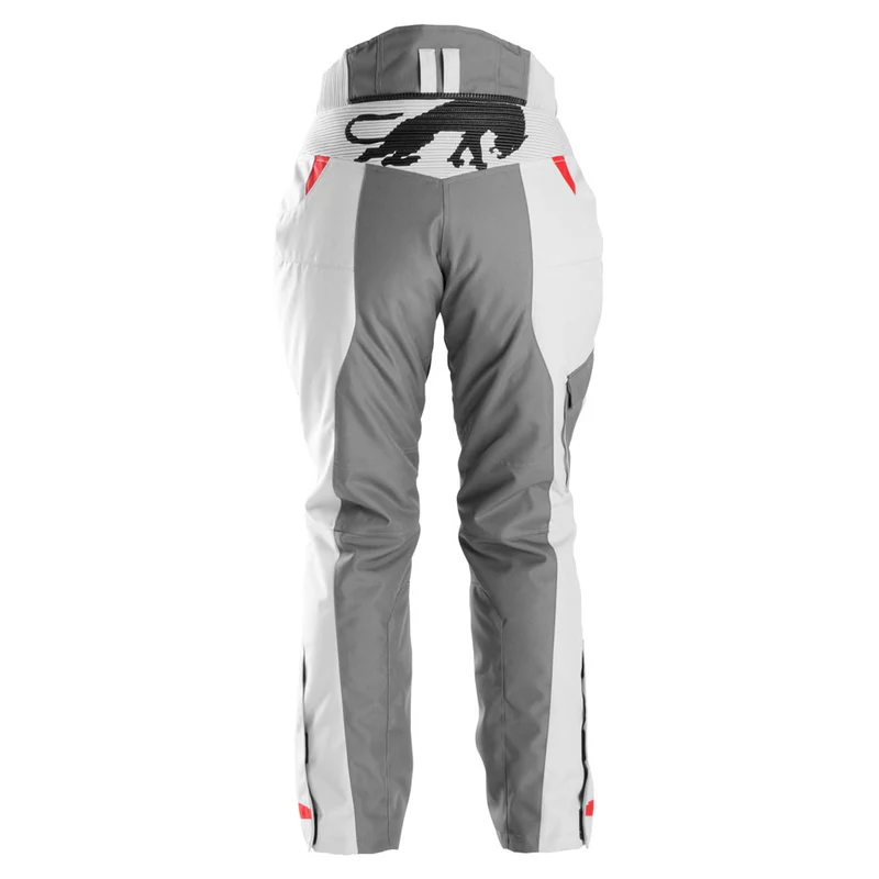 Pantalon Moto Femme Furygan KILLINGTON LADY Gris-Pearl-Rouge — CE AA