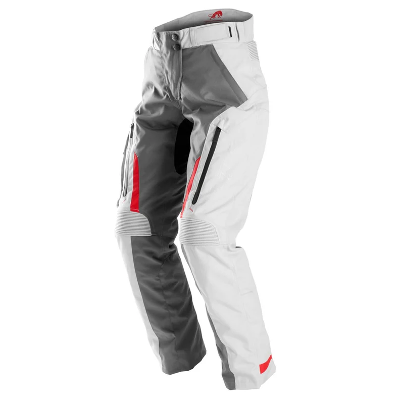 Pantalon Moto Femme Furygan KILLINGTON LADY Gris-Pearl-Rouge — CE AA
