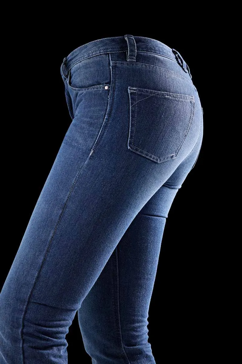 Pantalon Moto Femme Furygan KATE X KEVLAR® STRAIGHT Blue — CE AAA | Été