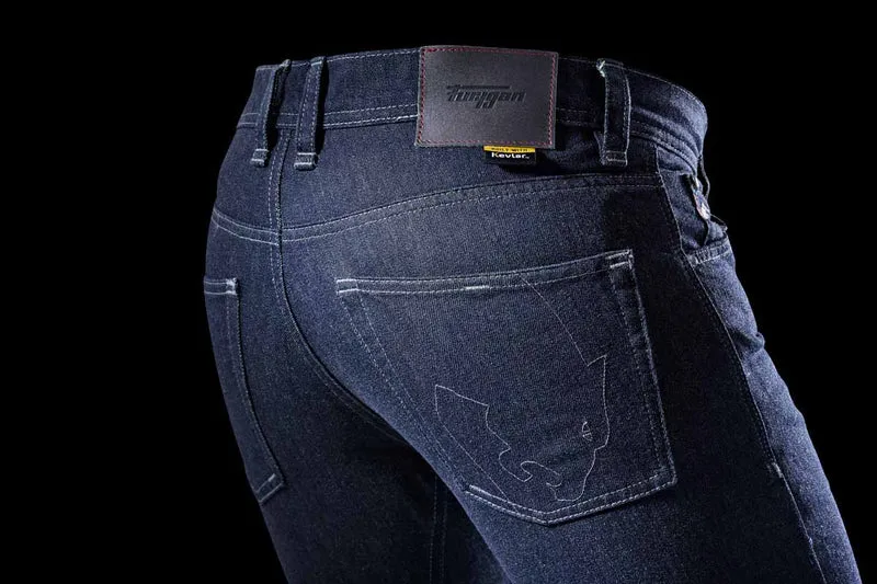 Pantalon Moto Homme Furygan KALVIN X KEVLAR® SLIM Dark-Blue — CE AA | Été