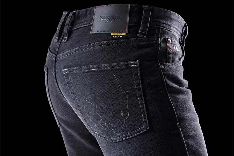 Jean Moto Kevlar Homme — Noir Straight | D3O® Ghost™ CE AA