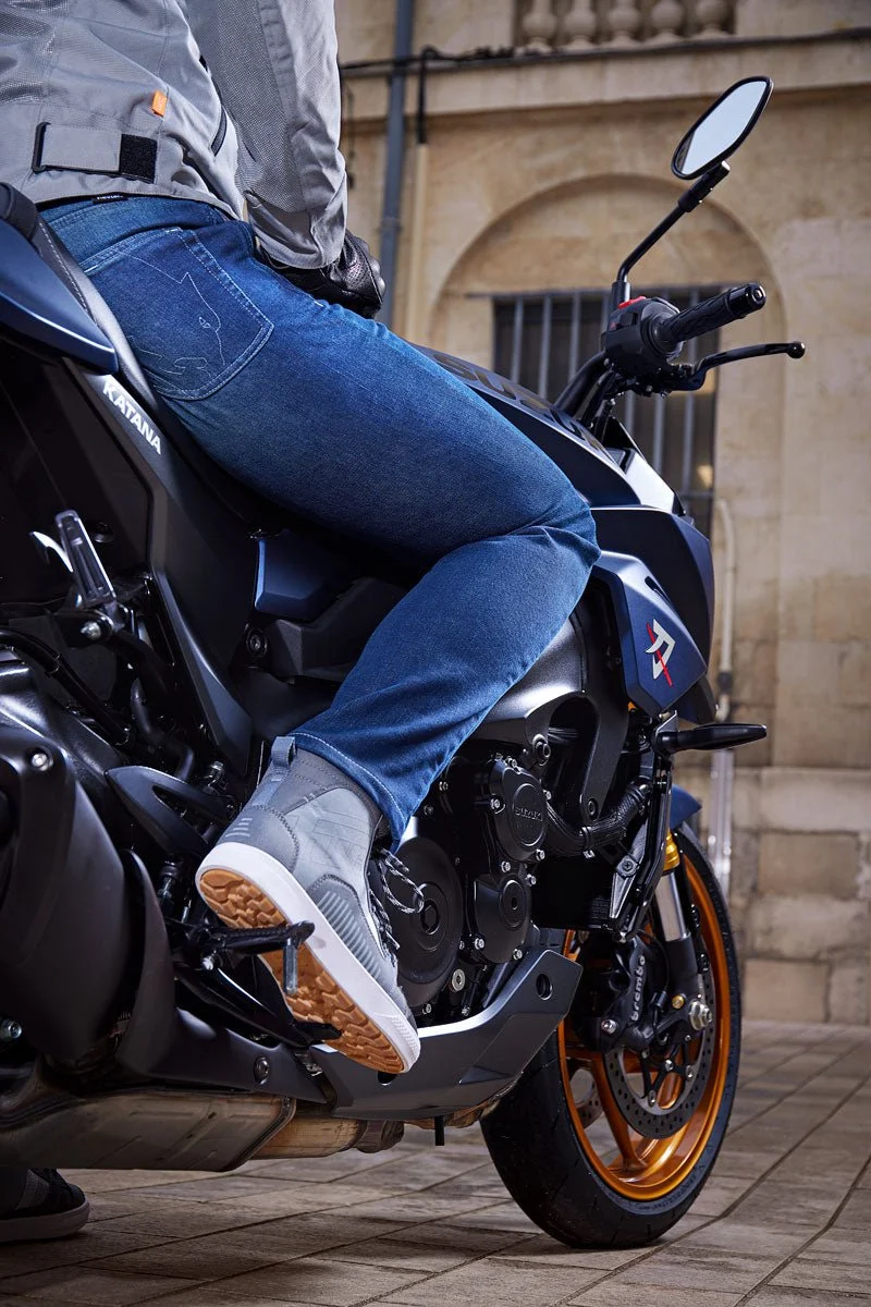 Jean Moto Kevlar Homme — Medium Blue Straight | D3O® Ghost™ CE AA