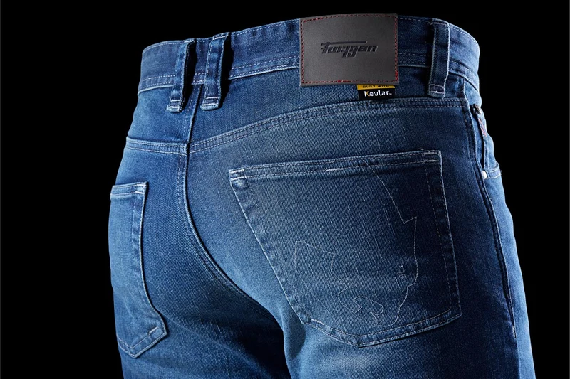 Jean Moto Kevlar Homme — Medium Blue Straight | D3O® Ghost™ CE AA
