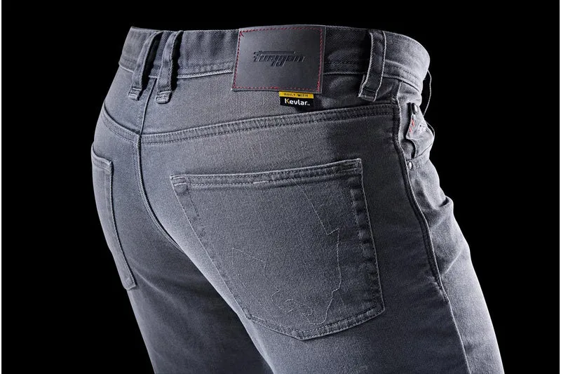 Jean Moto Kevlar Homme — Gris Straight | D3O® Ghost™ CE AA