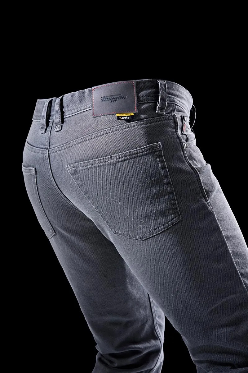 Jean Moto Kevlar Homme — Gris Straight | D3O® Ghost™ CE AA