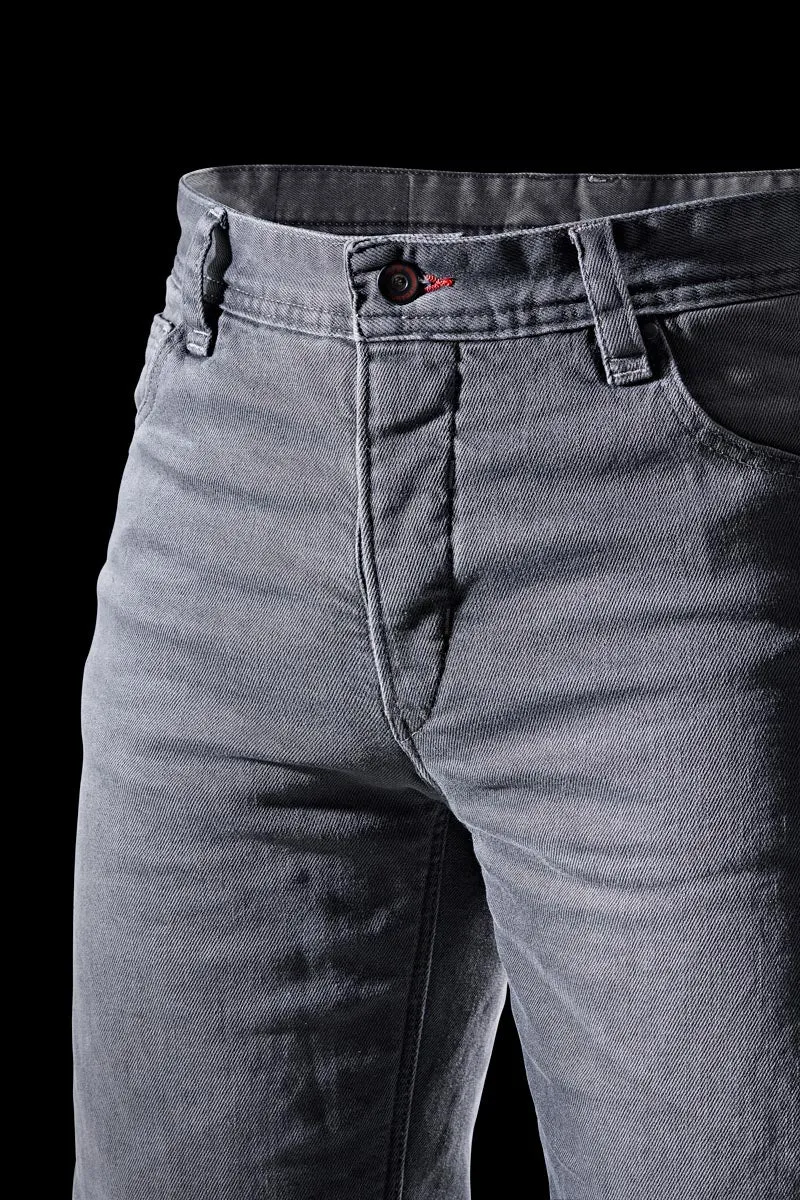 Jean Moto Kevlar Homme — Gris Straight | D3O® Ghost™ CE AA