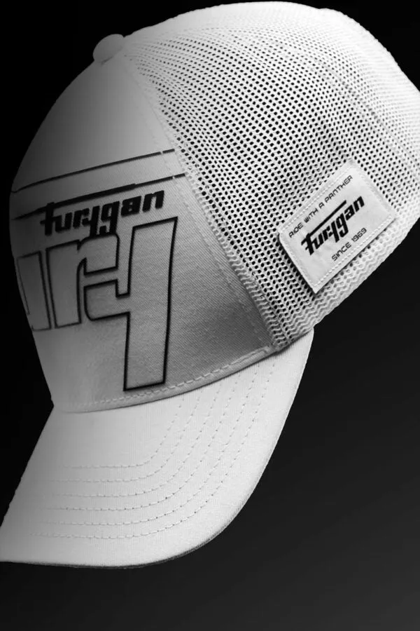 Casquette Furygan TRUCKER RAGE Blanc-Noir — Clean & Radical
