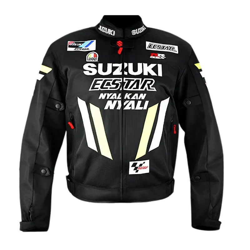 Blouson Moto Été | Suzuki Racing Team Noir – Édition MotoGP