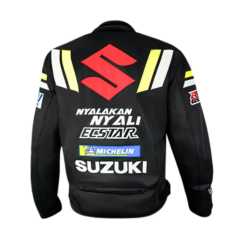 Blouson Moto Été | Suzuki Racing Team Noir – Édition MotoGP