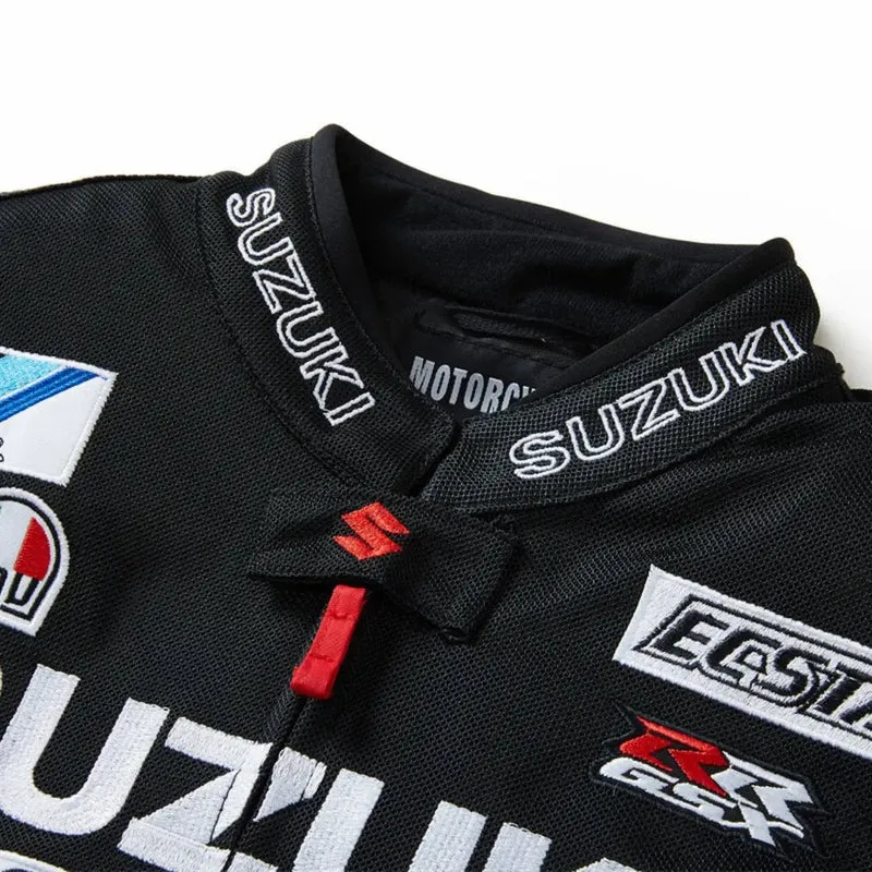Blouson moto été | Suzuki Bleu et noir