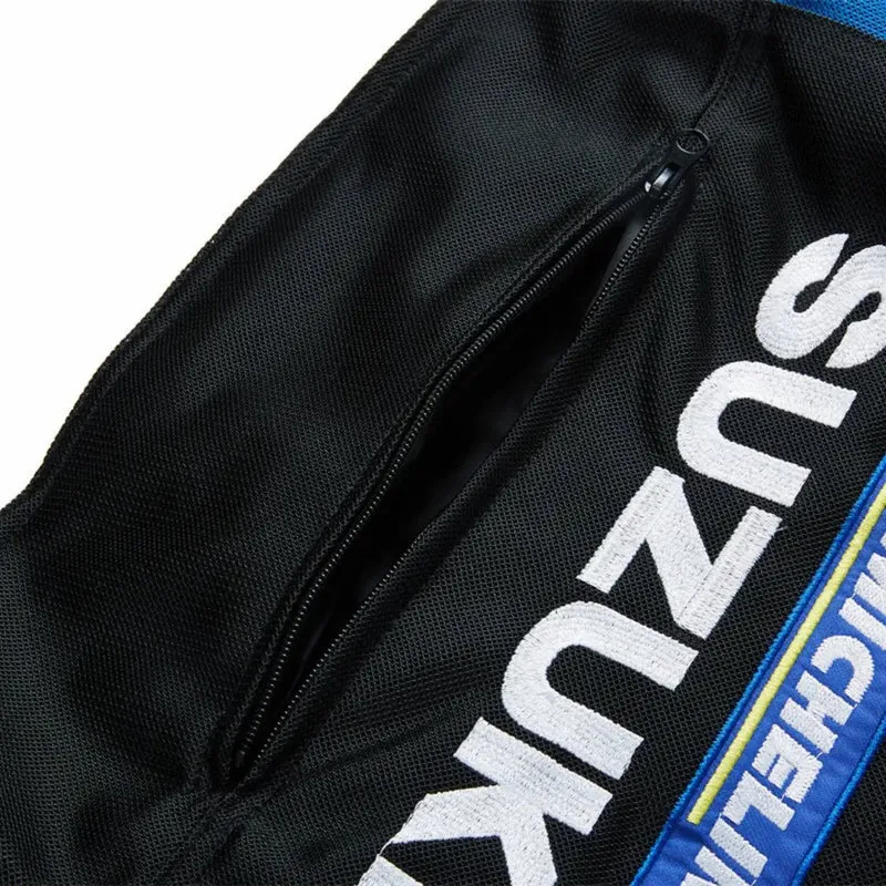 Blouson moto été | Suzuki Bleu et noir