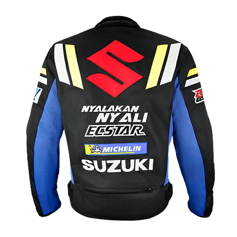 Blouson moto été | Suzuki Bleu et noir
